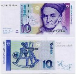 Банкнота ( бона ) ФРГ 10 марок 1999 г.