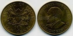 Монета Кения 10 центов 1971 г. 