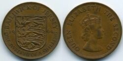Монета Джерси 1/12 шиллинга 1964 г.