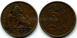 Монета Бельгия 2 сантима 1910 г. DER BELGEN