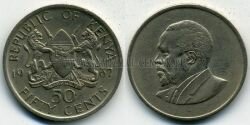 Монета Кения 50 центов 1967 г. 
