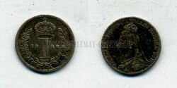 Монета Великобритания 1 пенни 1888 г. Виктория