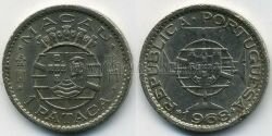 Монета Макао 1 патака 1968 г. 