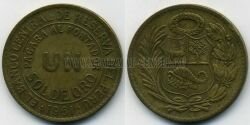 Монета Перу 1 соль 1961 г. 