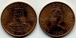 Монета Джерси 1 пенни 1983 г.