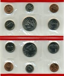 США набор 5 монет 1986 г. D