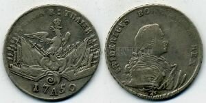Монета Пруссия 1/4 талера 1750 г.