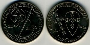 Монета Португалия 250 эскудо 1989 г.