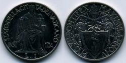Монета Ватикан 1 лира 1942 г.