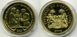 Монета Сьерра-Леоне 10 долларов 2006 г.