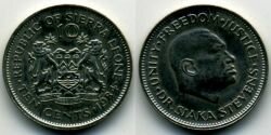 Монета Сьерра-Леоне 10 центов 1984 г.