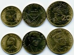 Заир набор 3 монеты.