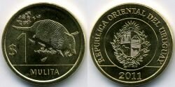Монета Уругвай 1 песо 2011 г.