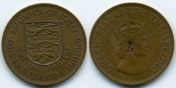 Монета Джерси 1/12 шиллинга 1960 г.