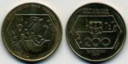 Монета Португалия 200 эскудо 1991 г.