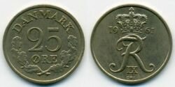 Монета Дания 25 эре 1961 г.