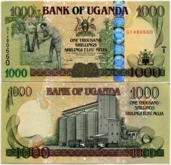 Банкнота ( бона ) Уганда 1000 шиллингов 2009 г.