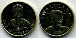 Монета Свазиленд 1 лилангени 2003 г.