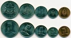 Бруней набор 5 монет.