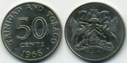 Монета Тринидад и Тобаго 50 центов 1966 г. 