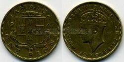 Монета Ямайка 1 пенни 1947 г. 