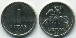 Монета Литва 1 лит 1991 г.
