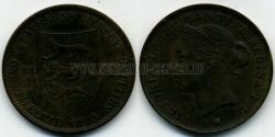 Монета Джерси 1/12 шиллинга 1881 г. Виктория