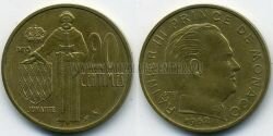 Монета Монако 20 сантимов 1962 г.