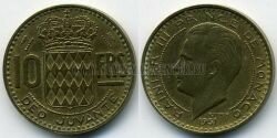 Монета Монако 10 франков 1951 г.