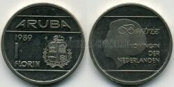 Монета Аруба 1 флорин 1989 г. 