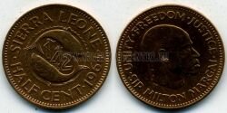 Монета Сьерра-Леоне 1/2 цента 1964 г. 