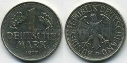 Монета ФРГ 1 марка 1977 г. G