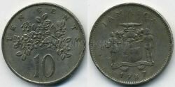 Монета Ямайка 10 центов 1987 г. 