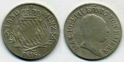 Монета Бавария 6 крейцеров 1816 г.