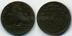 Монета Бельгия 1 сантим 1907 г. DES BELGES