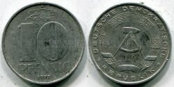 Монета ГДР 10 пфеннигов 1973 г. A