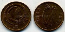 Монета Ирландия 1/2 пенни 1971 г. 