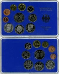ФРГ набор 10 монет 1980 г. F