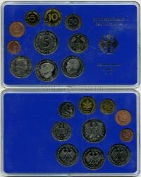 ФРГ набор 10 монет 1982 г. F