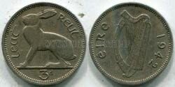 Монета Ирландия 3 пенса 1942 г. 