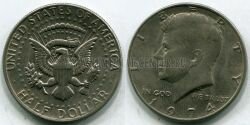 Монета США 1/2 доллара 1974 г. 