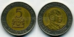 Монета Кения 5 шиллингов 1997 г. 
