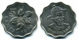 Монета Свазиленд 5 центов 1974 г. 