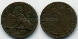 Монета Бельгия 1 сантим 1912 г. DES BELGES