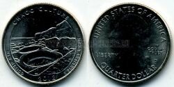 Монета США 25 центов 2012 г. Национальный исторический парк Чако. D