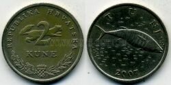 Монета Хорватия 2 куны 2007 г. 