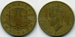 Монета Ямайка 1 пенни 1940 г. 