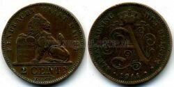 Монета Бельгия 2 сантима 1911 г. DER BELGEN
