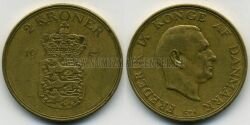 Монета Дания 2 кроны 1957 г.