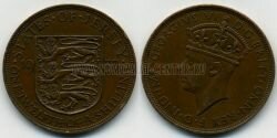 Монета Джерси 1/12 шиллинга 1937 г. 